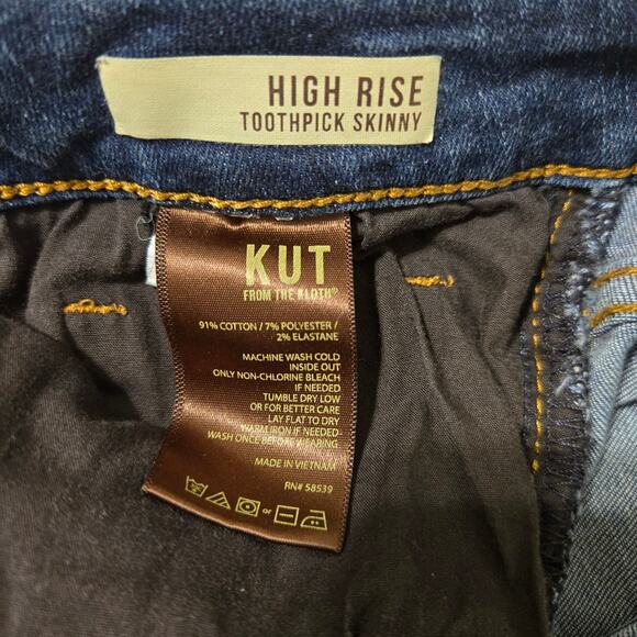 Kut from the Kloth Size 12 High Rise Toothpick Skinny Jeans Women’s Denim - Picture 3 of 10